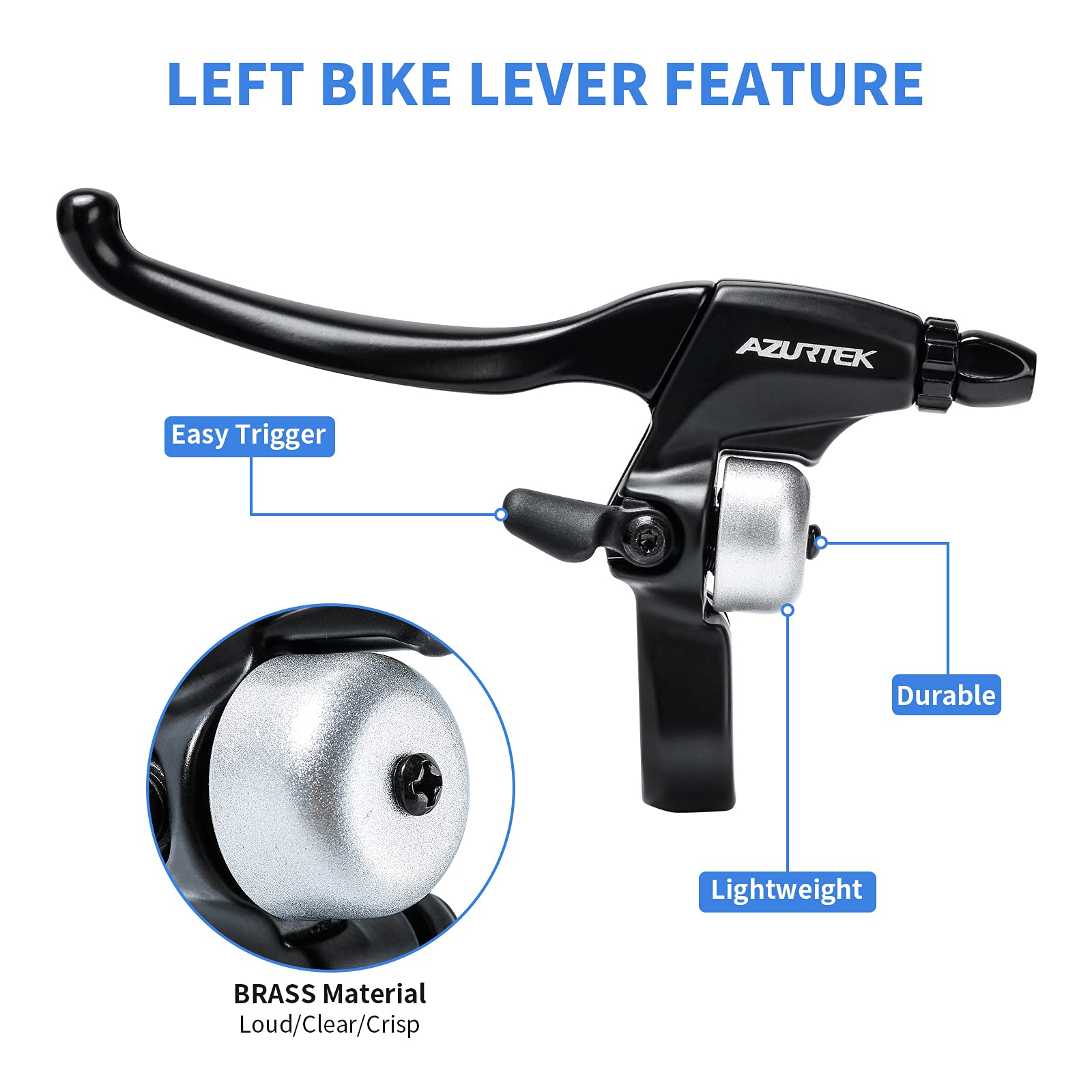 Amazon.co.jp: RUJOI ブレーキレバー 自転車用ベルセット アルミニウム